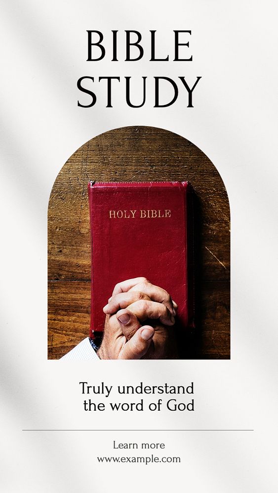 Bible study Instagram story template, editable design