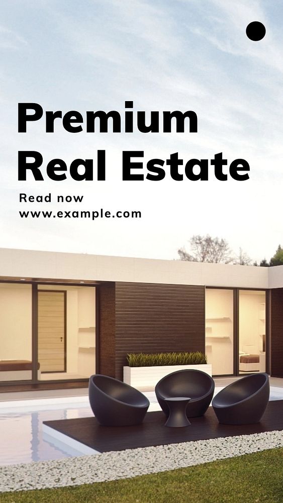 Premium real estate Instagram story template, editable text