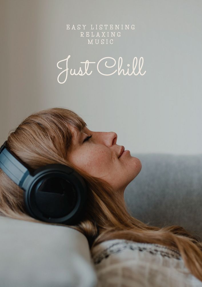 Chill music poster template, editable text and design