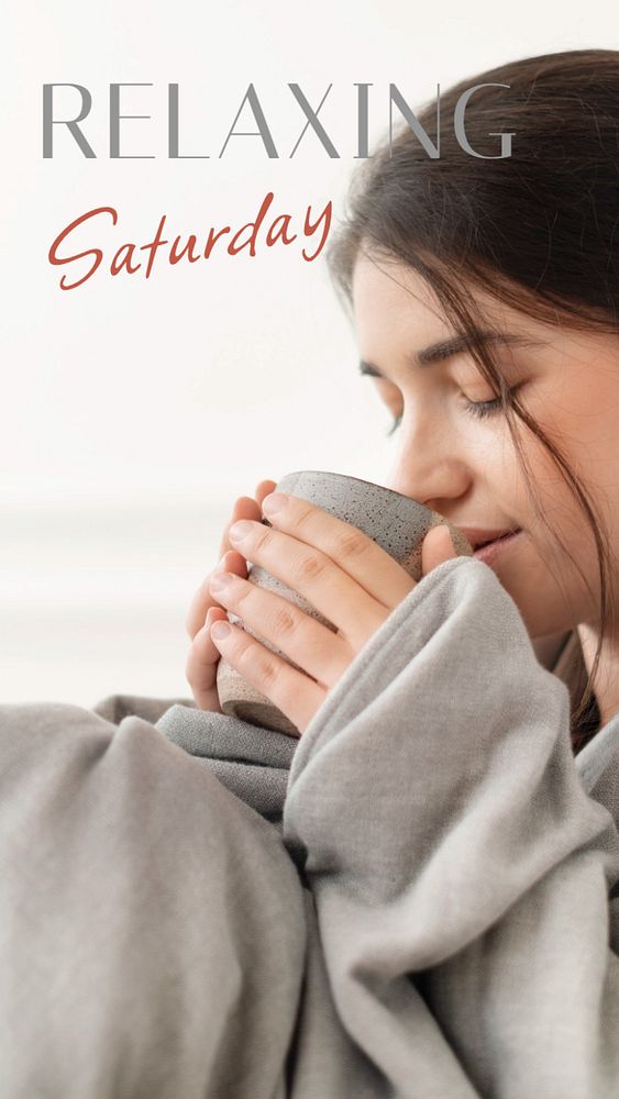 Relaxing Saturday Instagram story template, editable text