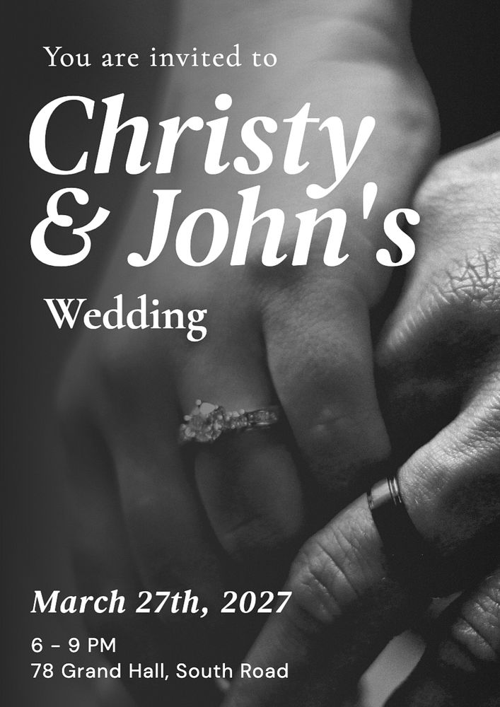 LGBT wedding  poster template, editable text and design