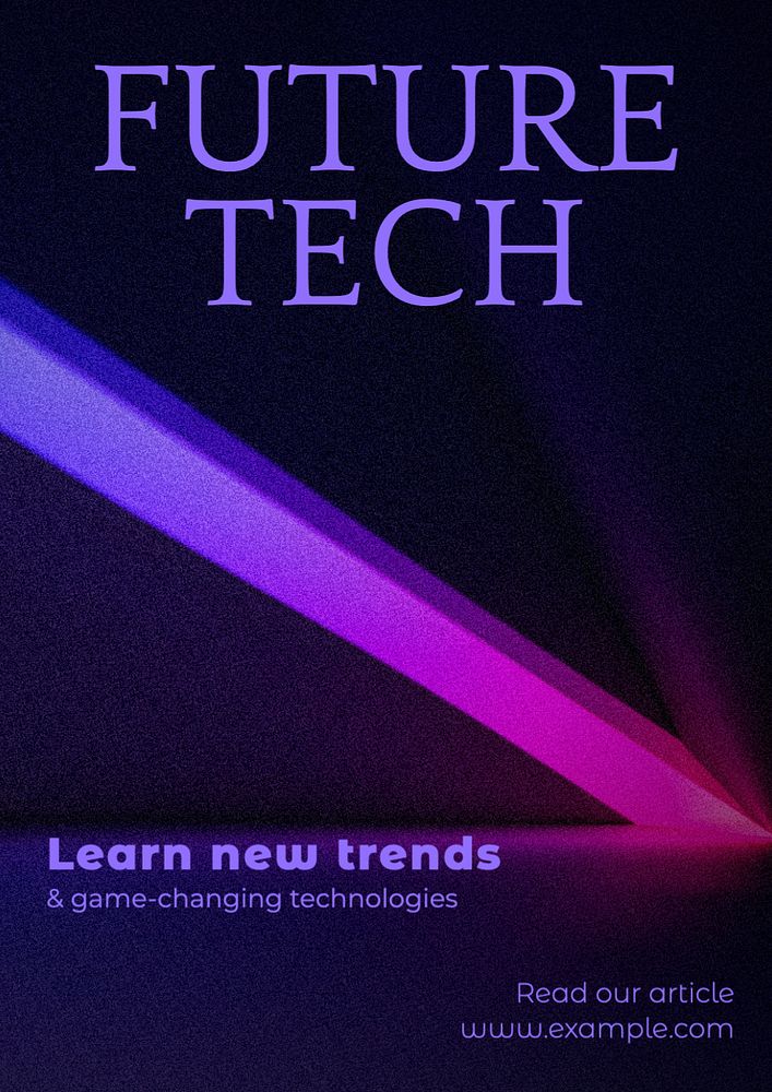 Future technology poster template, editable text and design