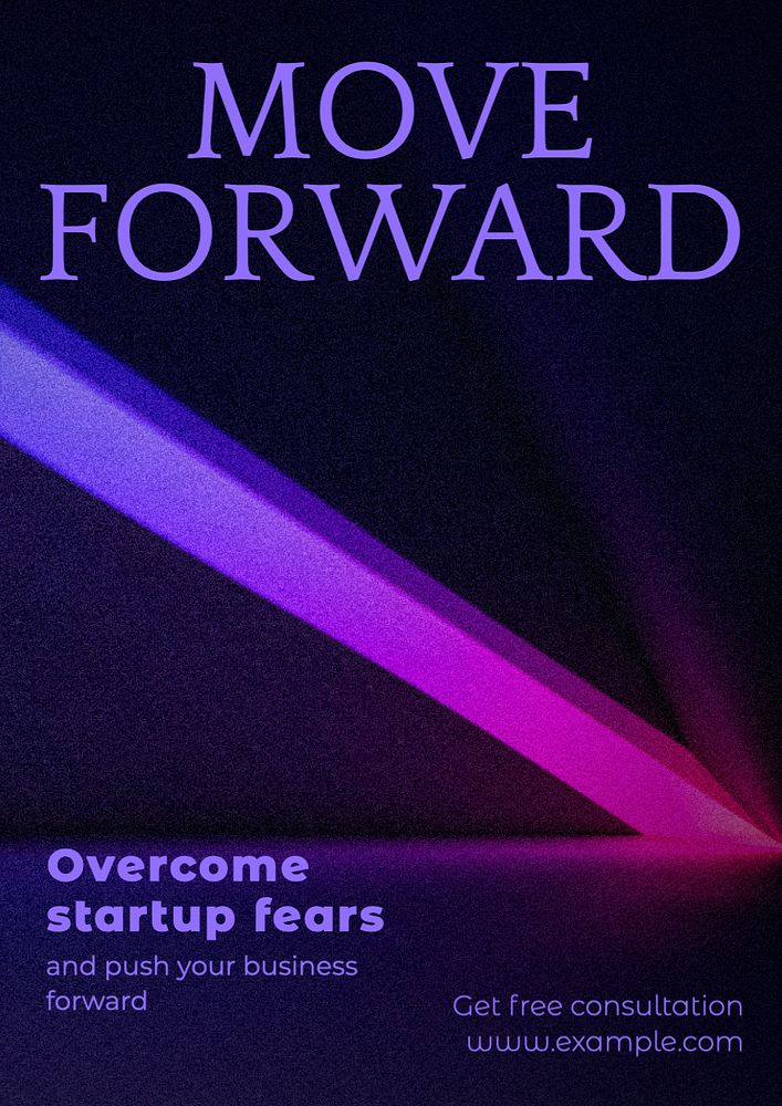 Move forward poster template, editable text and design