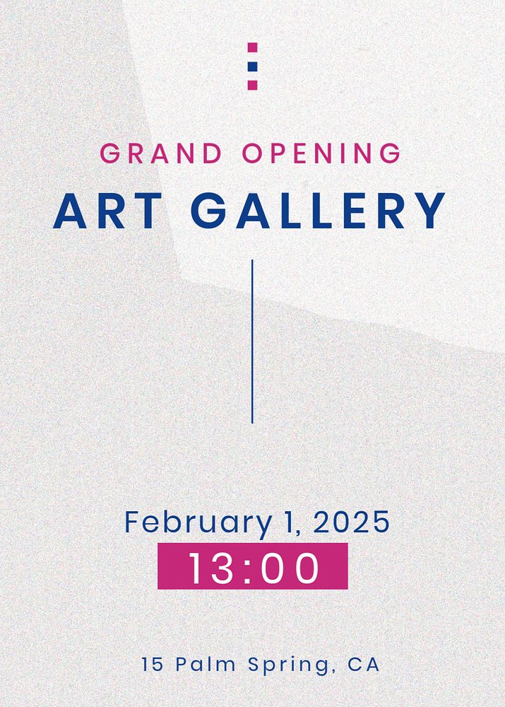 Grand opening invitation card template, simple design