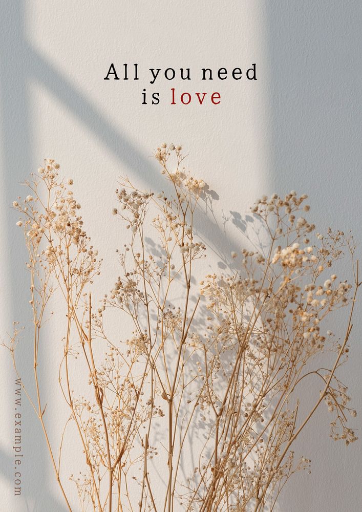 Life quote poster template, aesthetic editable text