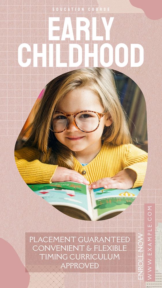 Early childhood education social story template, editable Instagram design