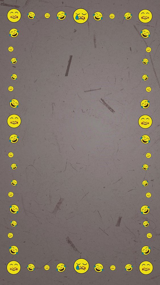 Upset emoticon iPhone wallpaper, editable design