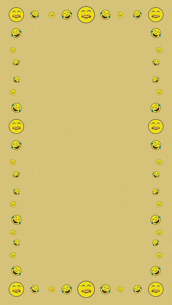 Happy emoticon iPhone wallpaper, editable design