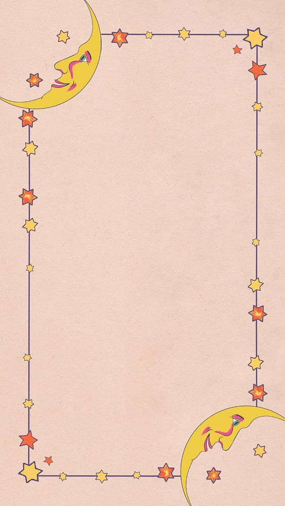 Pink crescent iPhone wallpaper, editable design