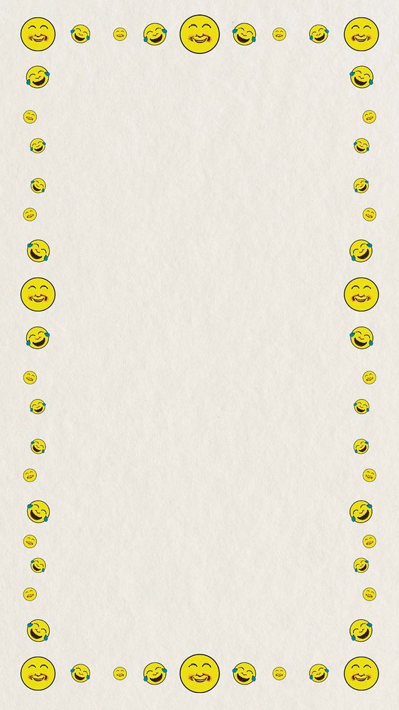 Happy emoticon iPhone wallpaper, editable design