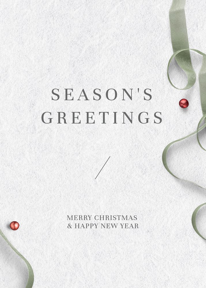 Christmas greeting card template, editable design