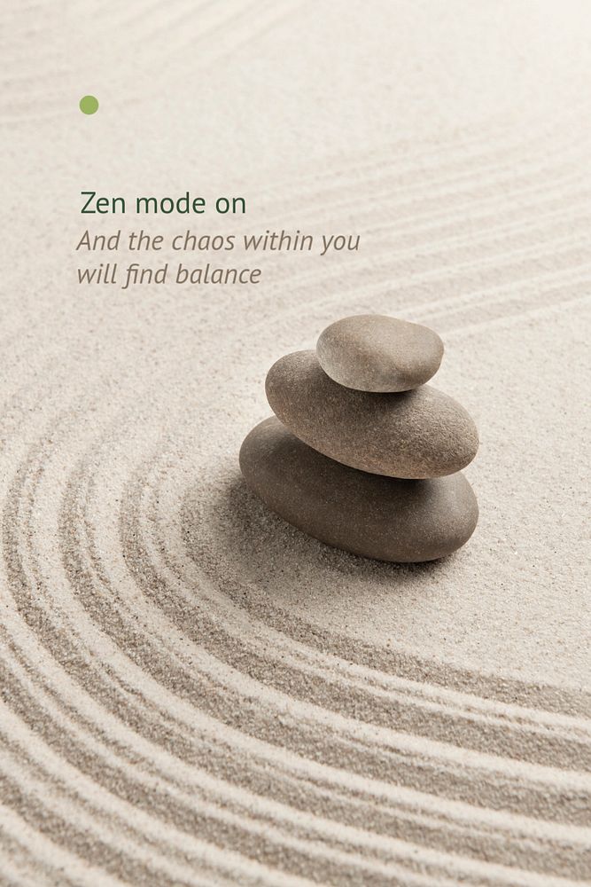 Zen mode Pinterest pin template, editable design