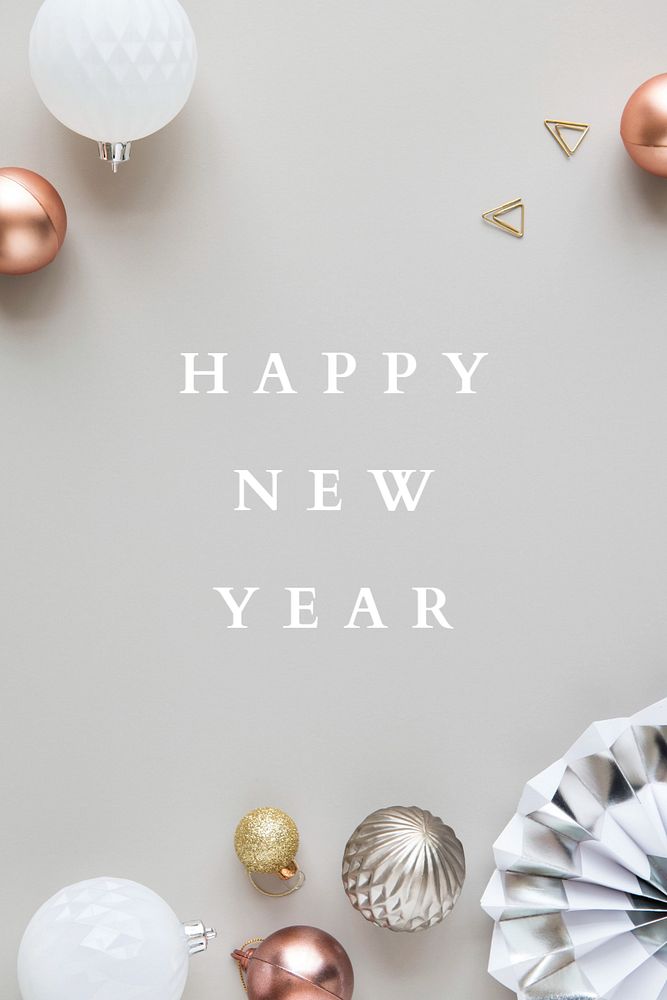 New year Pinterest pin template, editable design