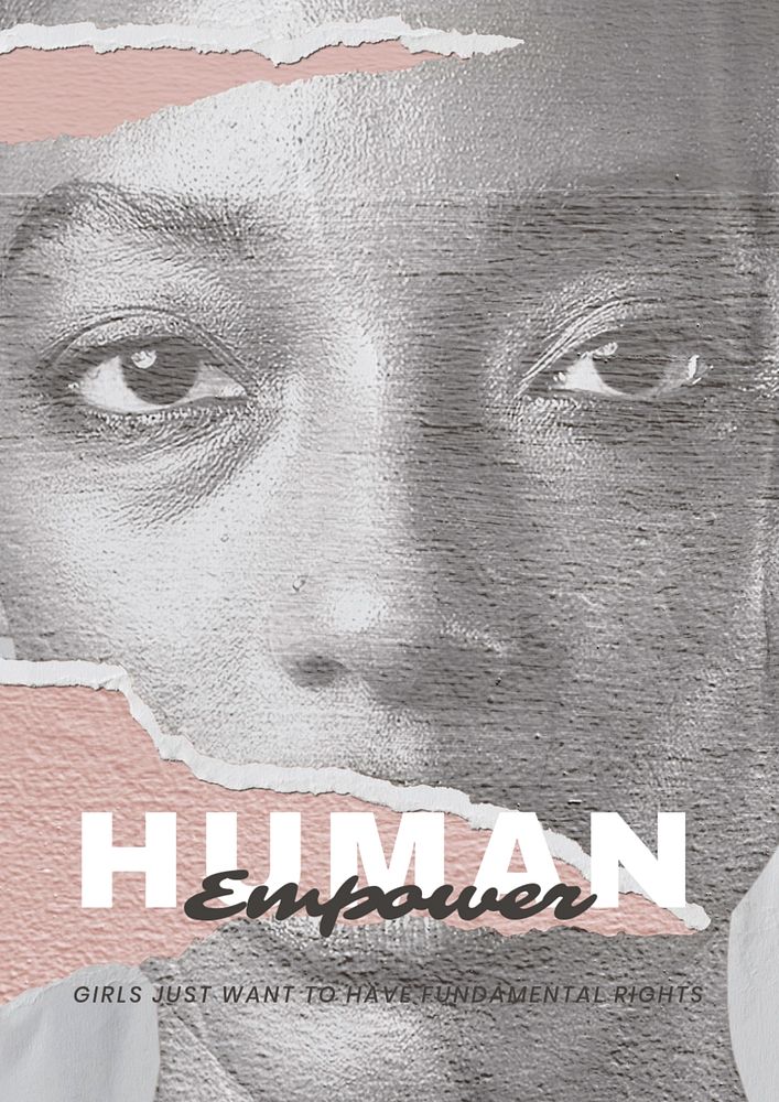 Empower humans poster template, editable design