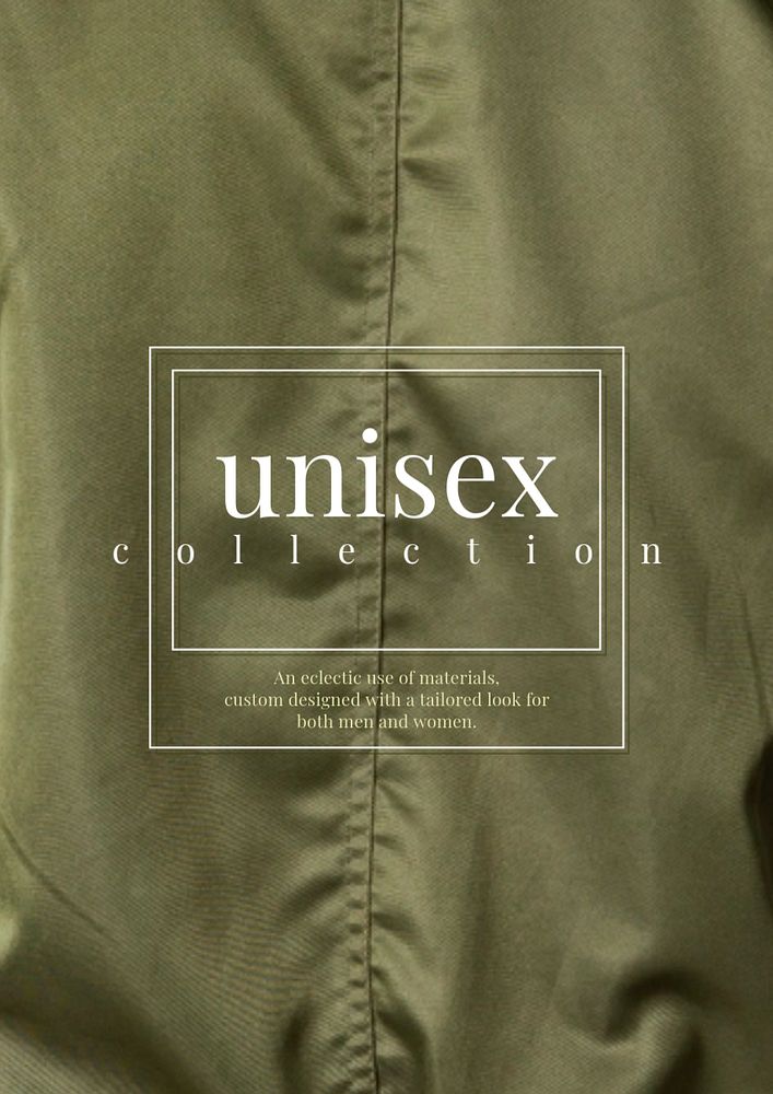 Unisex collection poster template, editable text