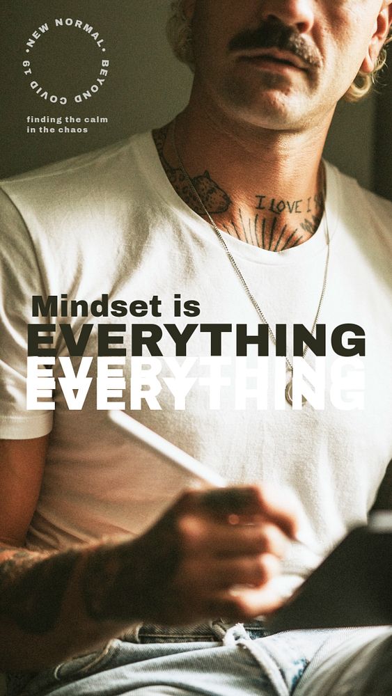 Men's lifestyle Instagram story template, mindset quote