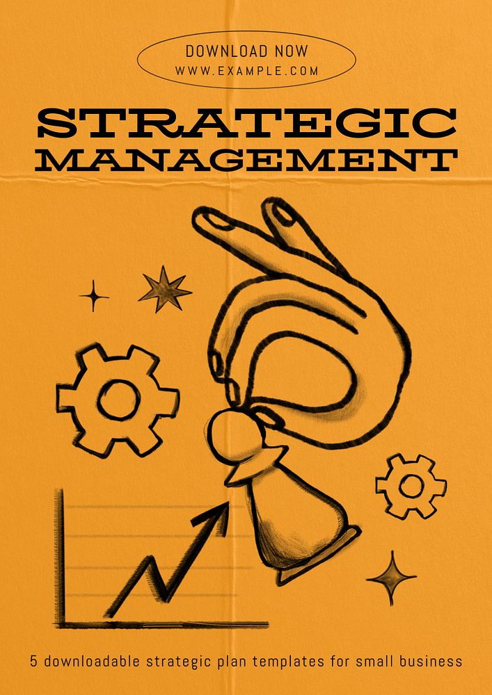 Strategic management poster template, editable design