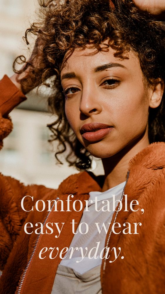 Comfortable fashion Instagram story template, editable branding