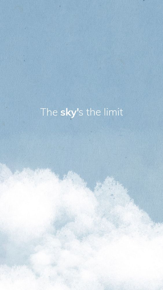 Sky quote Instagram story template, editable text