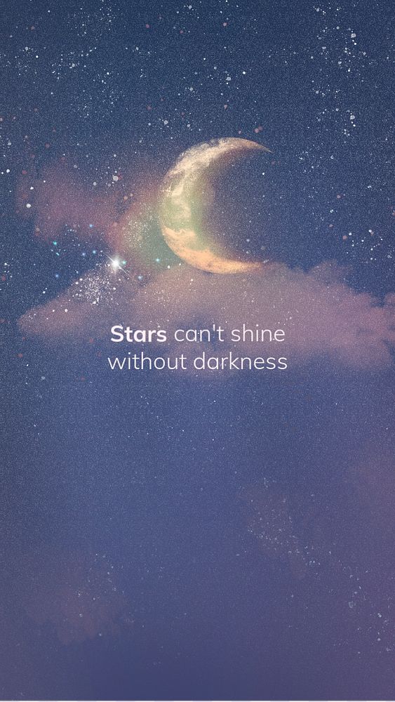 Night sky  Facebook story template, editable text