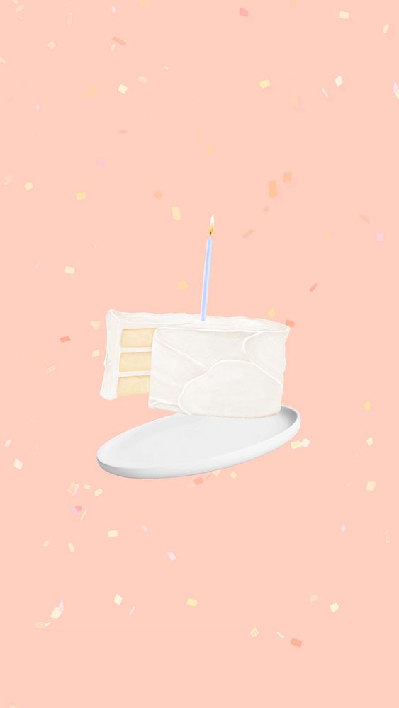 Birthday cake peachy iPhone wallpaper