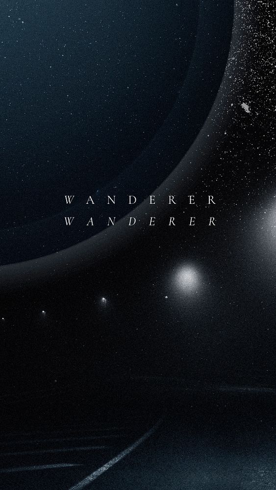 Space wanderer iPhone wallpaper template, astronomy background with editable text