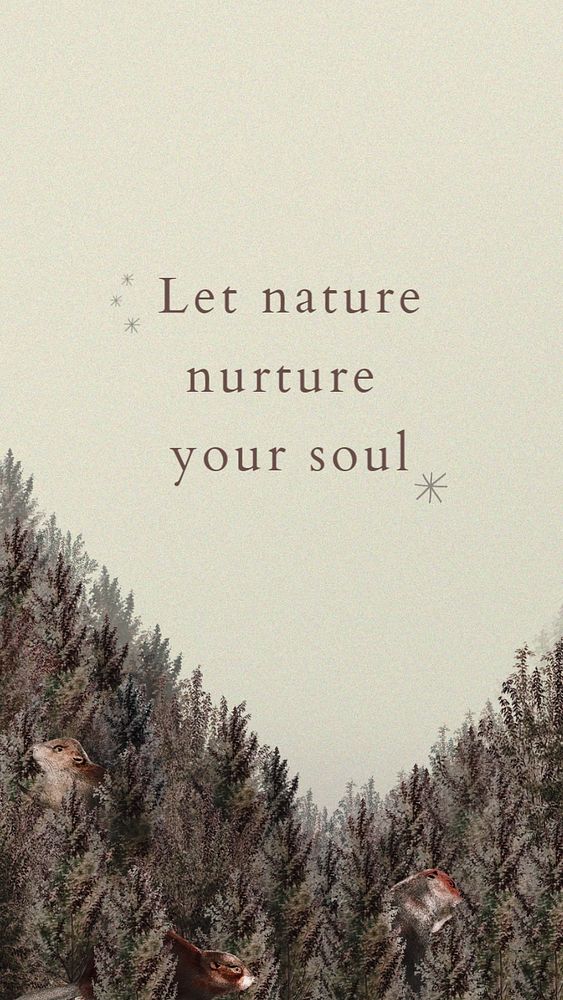 Nature aesthetic Instagram story template, editable design