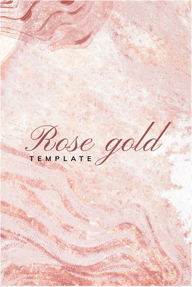 Rose gold Pinterest pin template, editable design