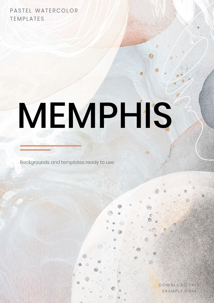 Aesthetic Memphis poster template, editable design