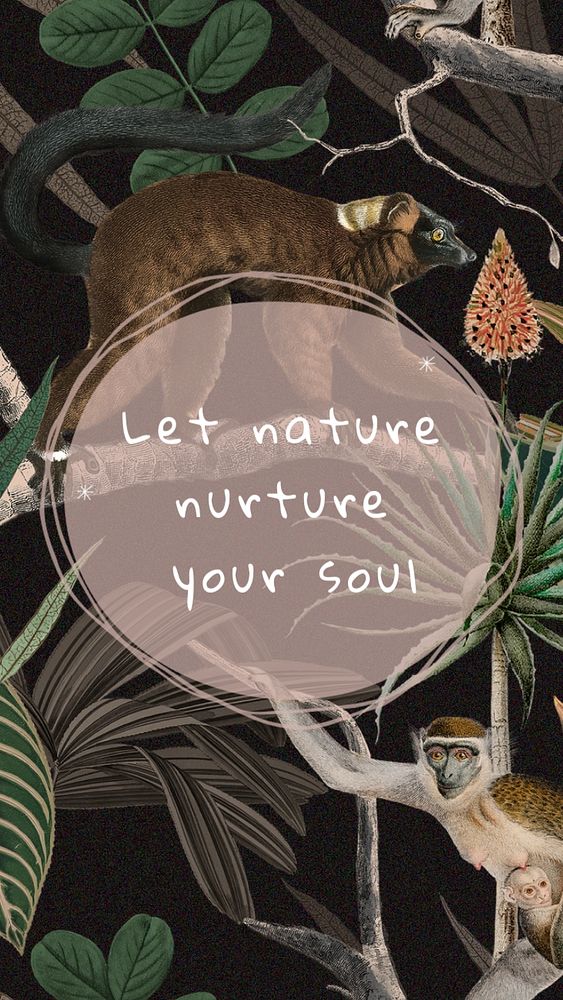 Nature quote Instagram story template, editable design