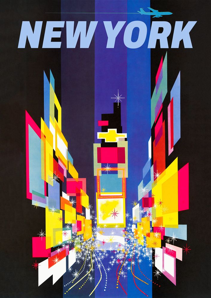 New York, USA poster template, editable vintage design  remastered and made editable by rawpixel