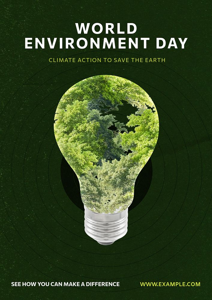 World environment day poster template, customizable advertisement