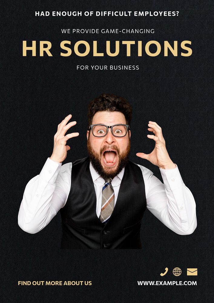 HR consultation service poster template, customizable advertisement