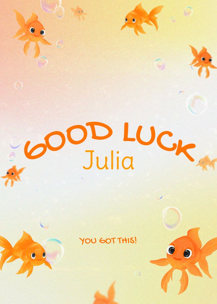 Good luck poster template, customizable aesthetic paint remix 