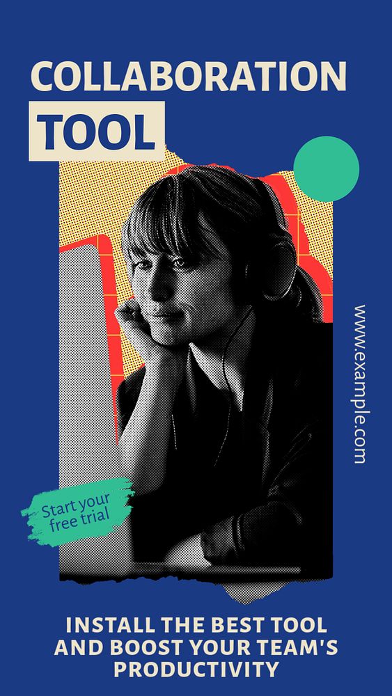 Collaboration tool Instagram story, editable social media design
