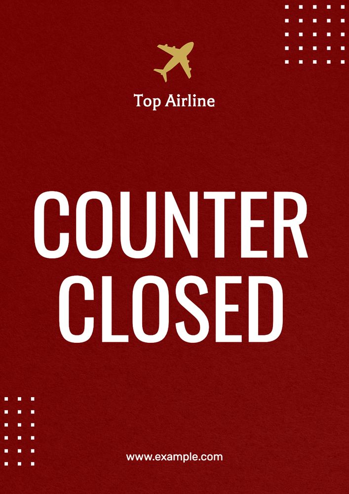 Counter closed poster template editable Free Editable Template