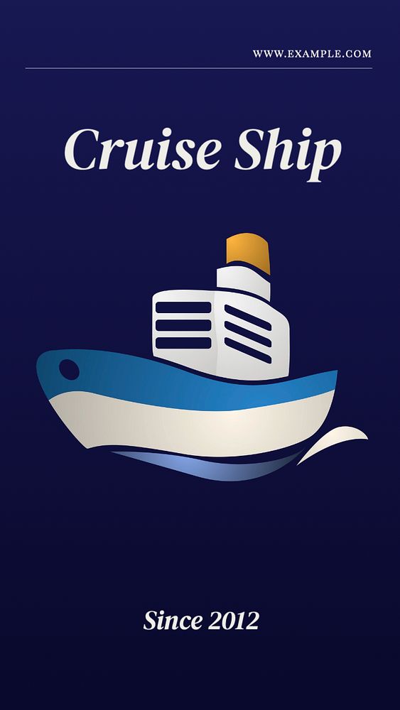 Cruise ship  Instagram story template, editable text