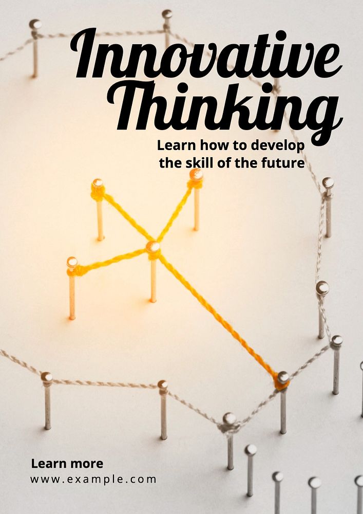 Innovative thinking poster template, editable text and design