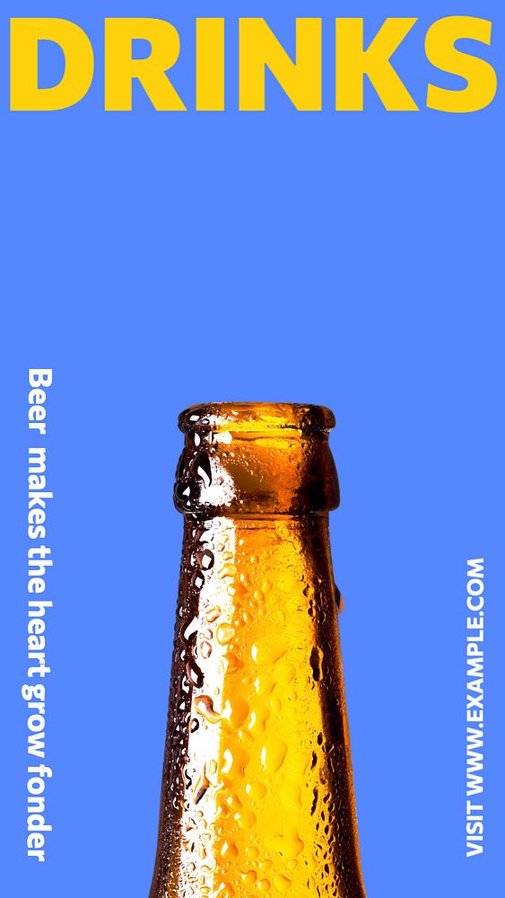 Beer  Instagram story template, editable text