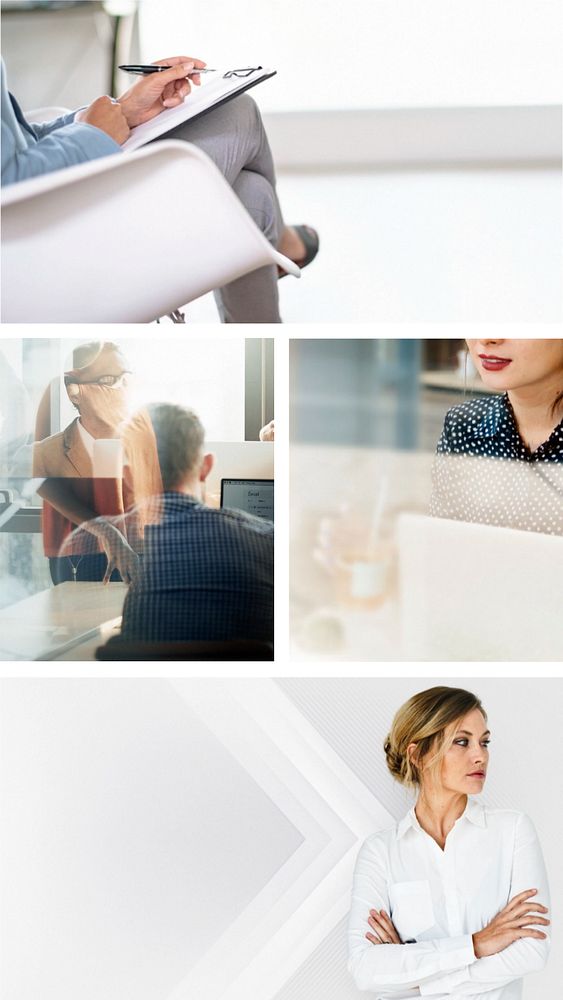 Customizable business grid photo collage