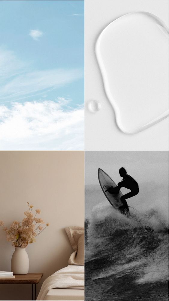 Customizable aesthetic grid photo collage