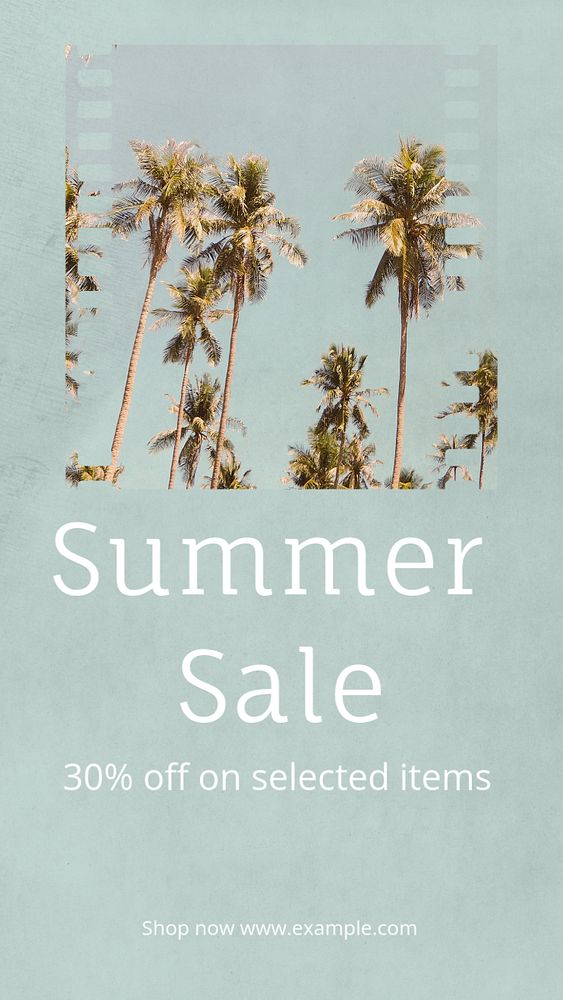 Summer sale  Instagram story template, editable text