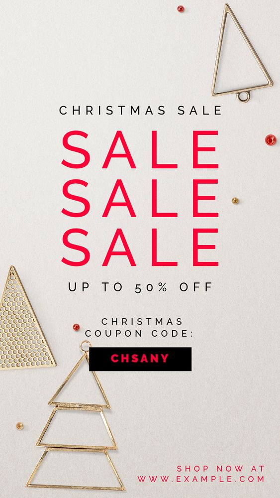 Christmas sale Instagram story template, editable text