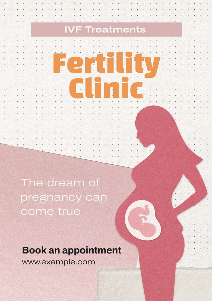 Fertility clinic poster template, editable text & design