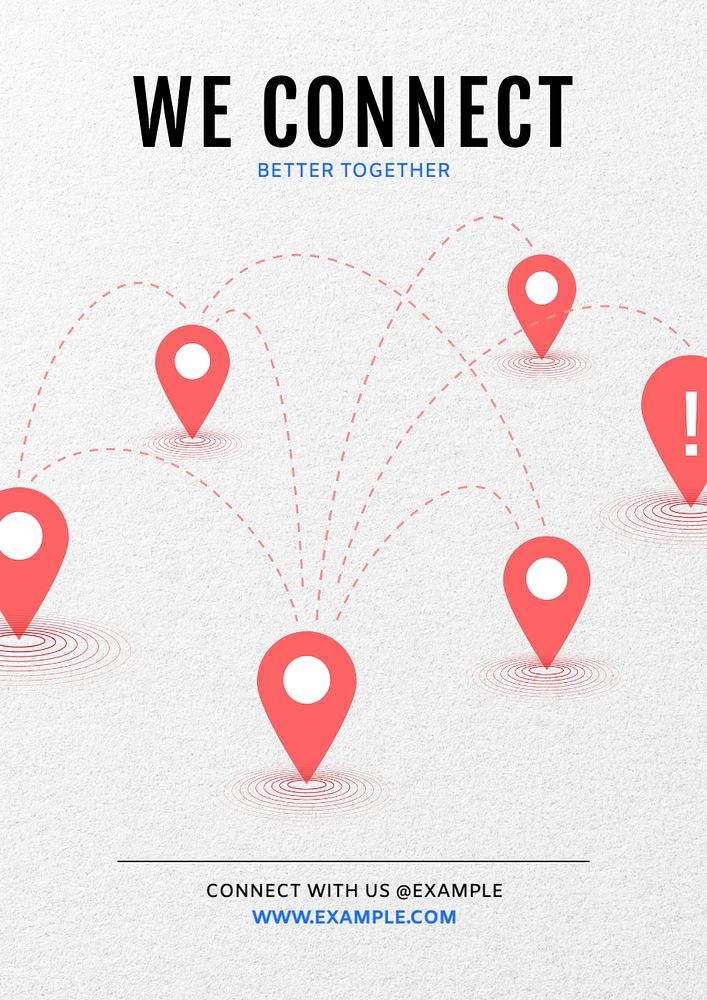 We connect  poster template, editable text & design