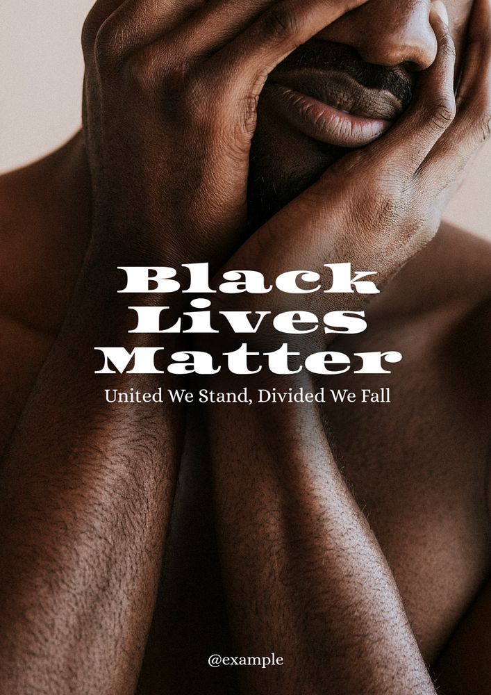 Black Lives Matter poster template, editable text & design