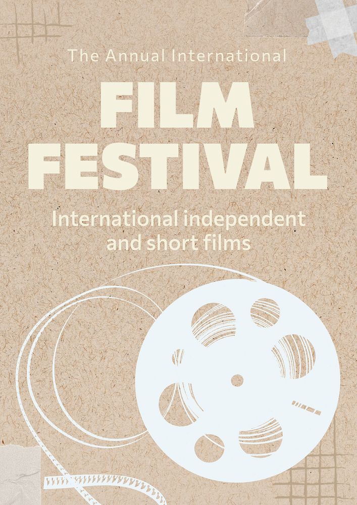 Film festival  poster template, editable text and design