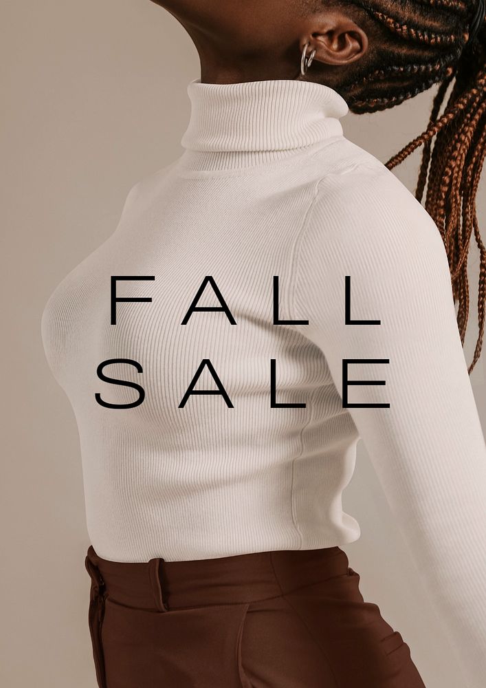 Fall sale poster template, editable text and design