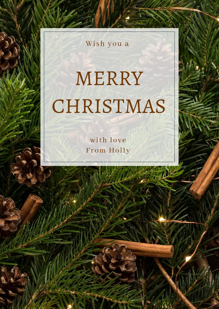 Merry Christmas  poster template, editable text and design