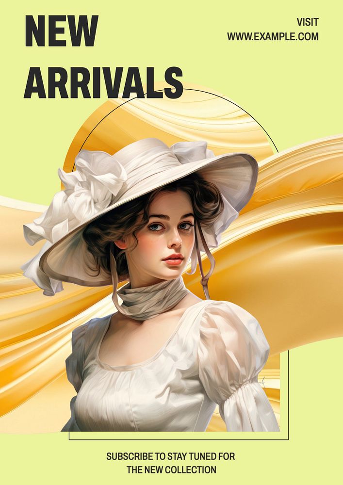 New arrivals poster template, editable text and design